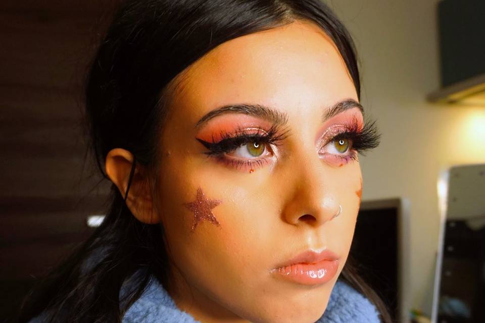 Creative makeup look