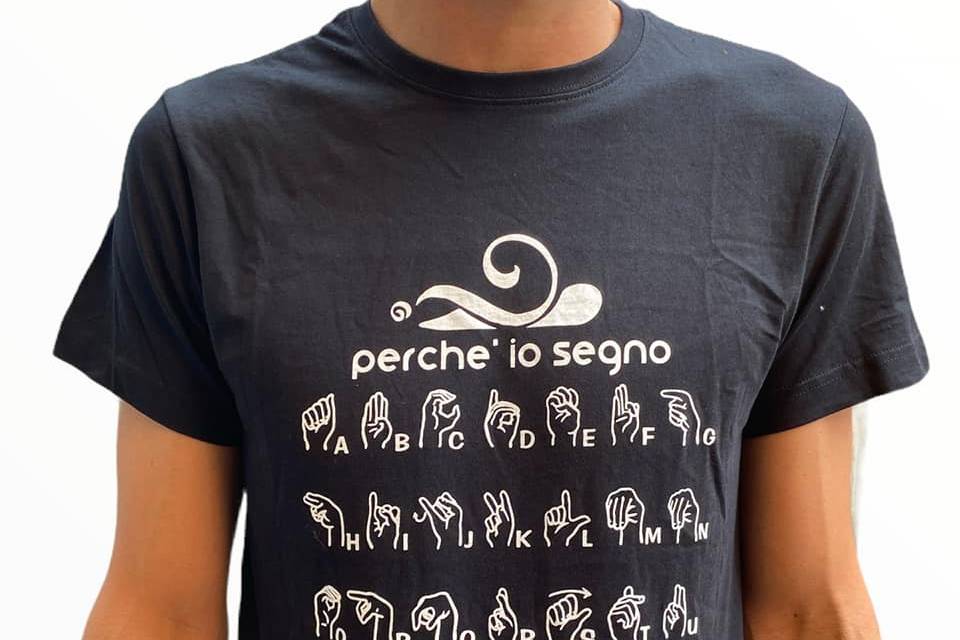 T-shirt dattilologia