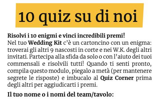 Foglietto soluzioni