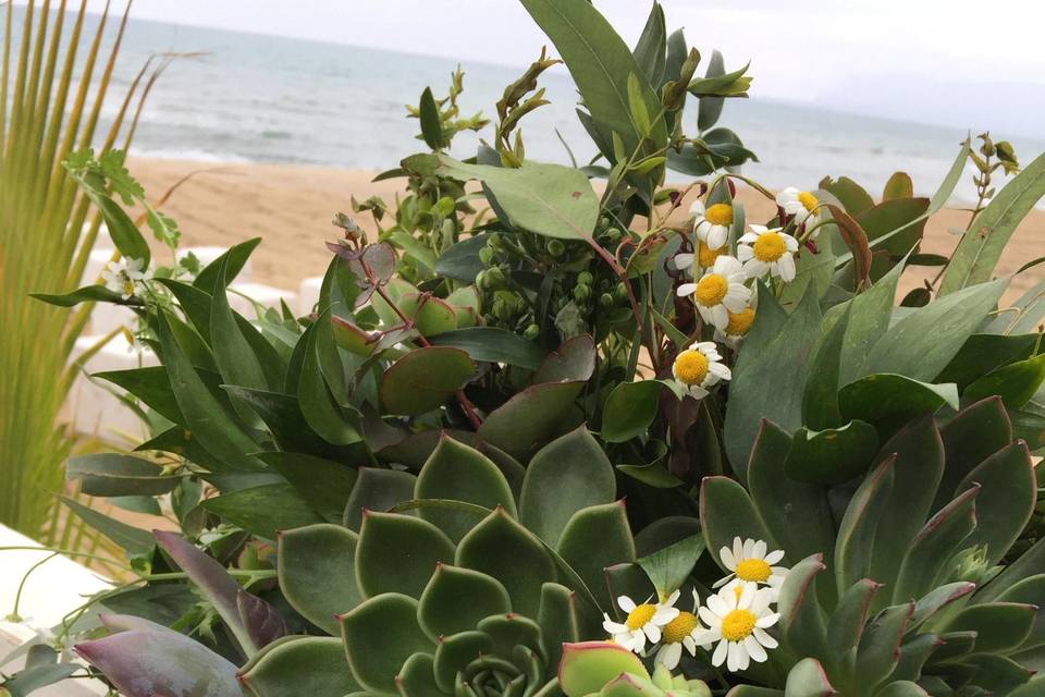 Green Beach Wedding Bouquet