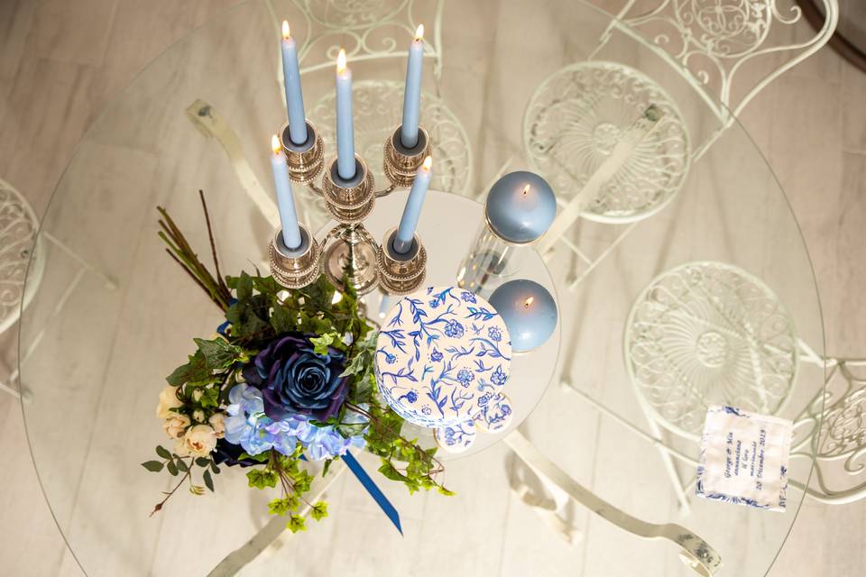 Sweet blue wedding