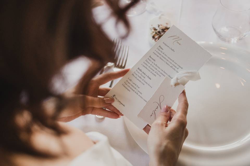 Wedding menu