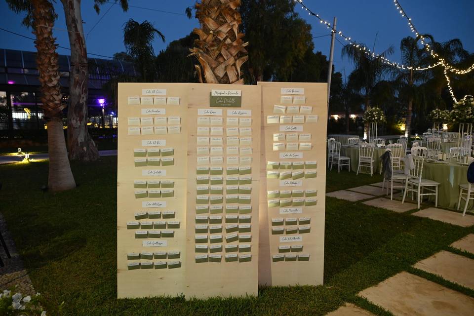 Tableau mariage escort card