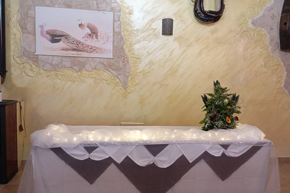 Il tavolo della cerimonia