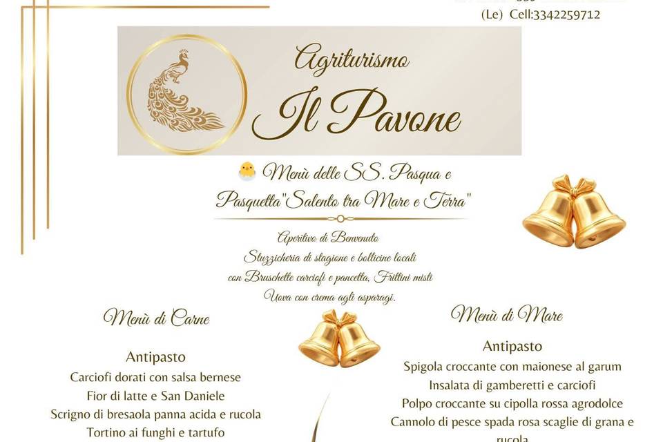 Menù per le festività  Pasqua