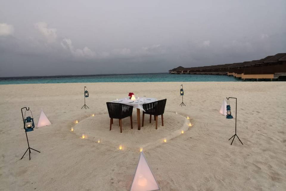 Cena romantica maldive