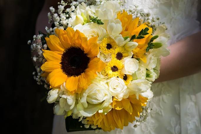 Wedding bouquet  di girasoli