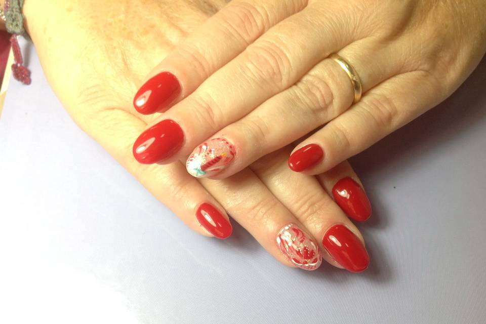 Colata gel con decoro natale