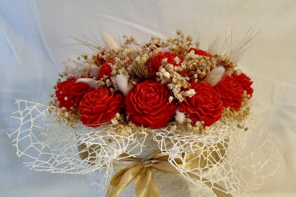 Bouquet vaso porcellana