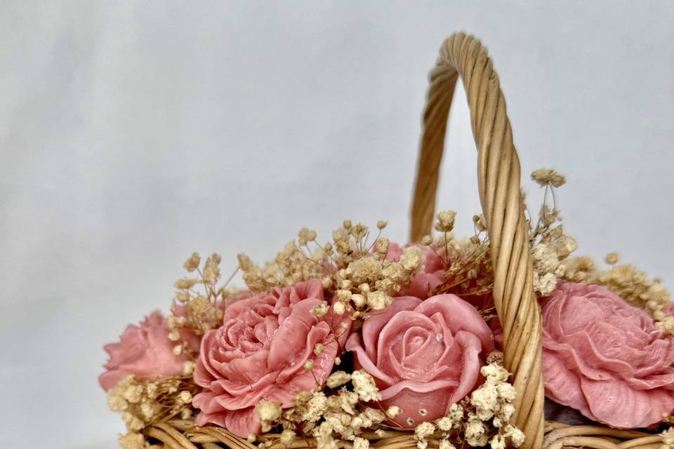 Bouquet cesta vimini