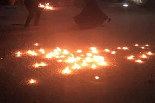 Spettacolo di danza con fuoco Brida Luna