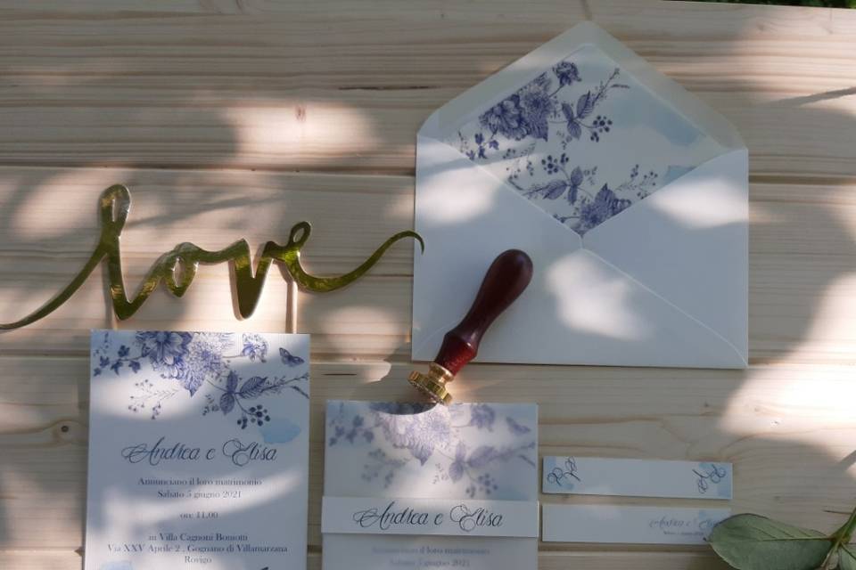 Wedding stationery nei toni de