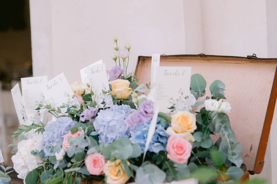 Tableau de mariage in valigia