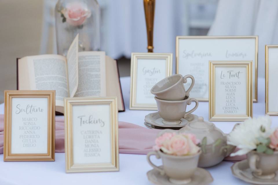 Tableau de mariage rosa cipria