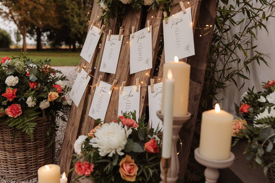 Tableau de mariage in villa