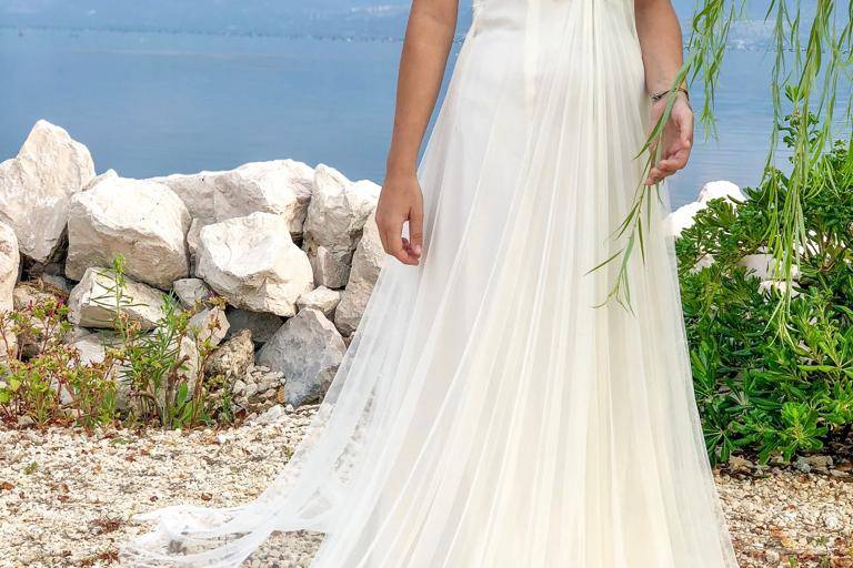 Abito da sposa tulle seta