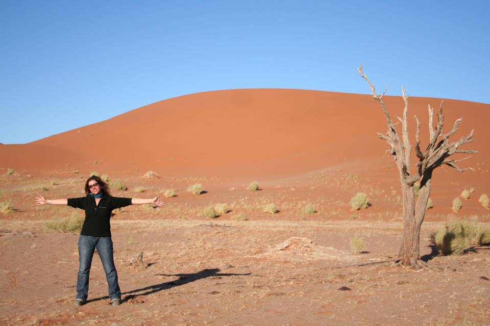 Gabriella nel Namib Desert