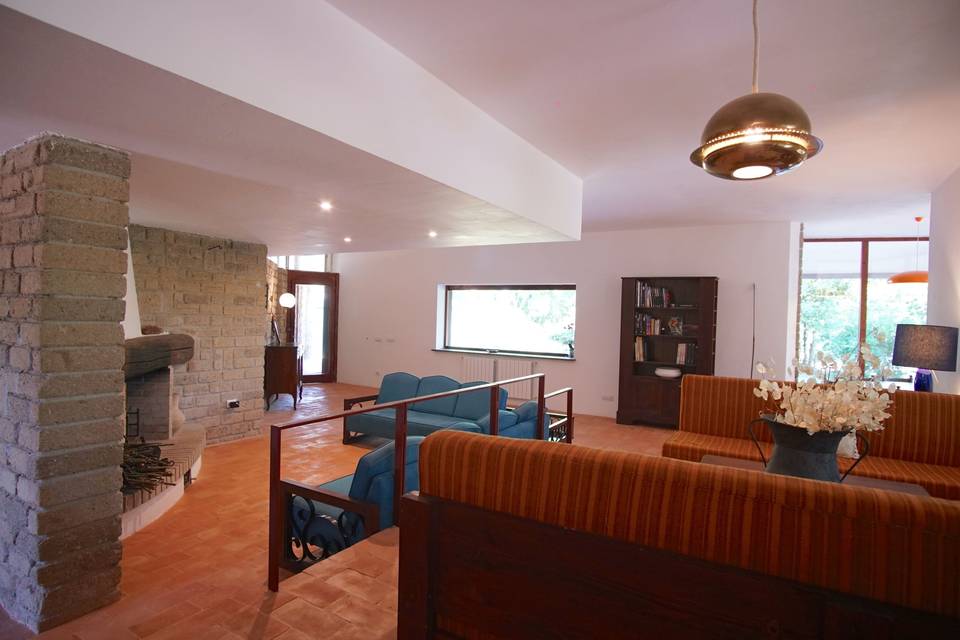 Salone con veranda