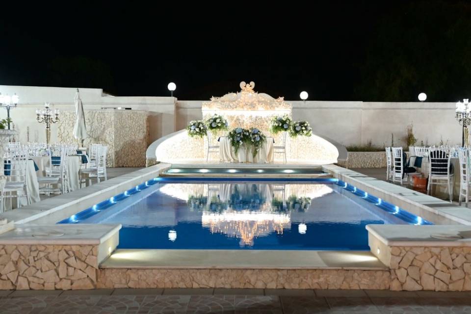 Matrimonio bordo piscina