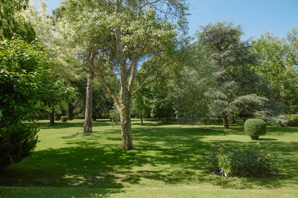 Giardino fronte villa