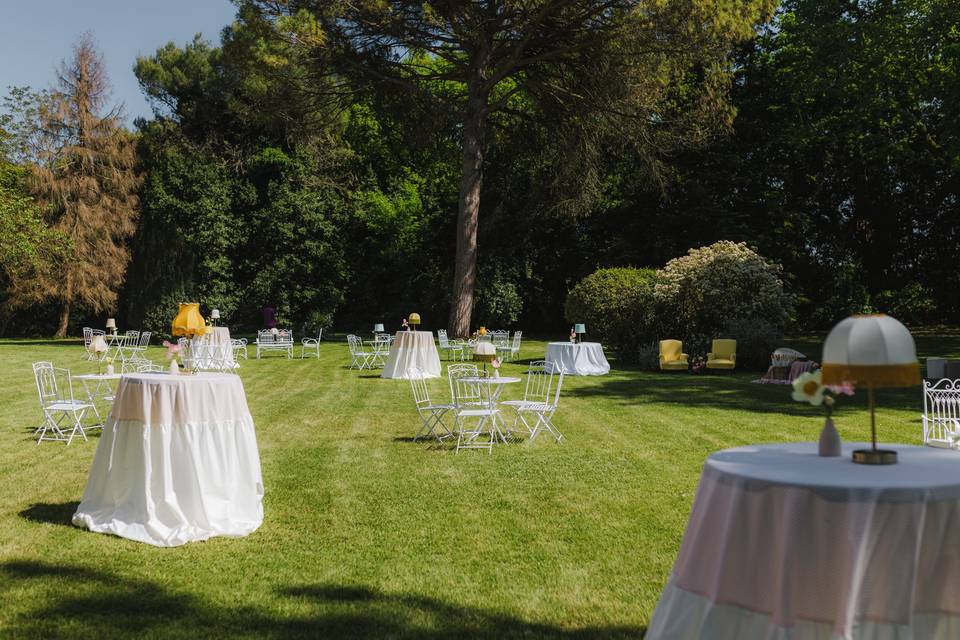 Fronte villa allestito