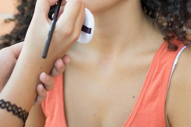 Make Up semplice e bocca rossa