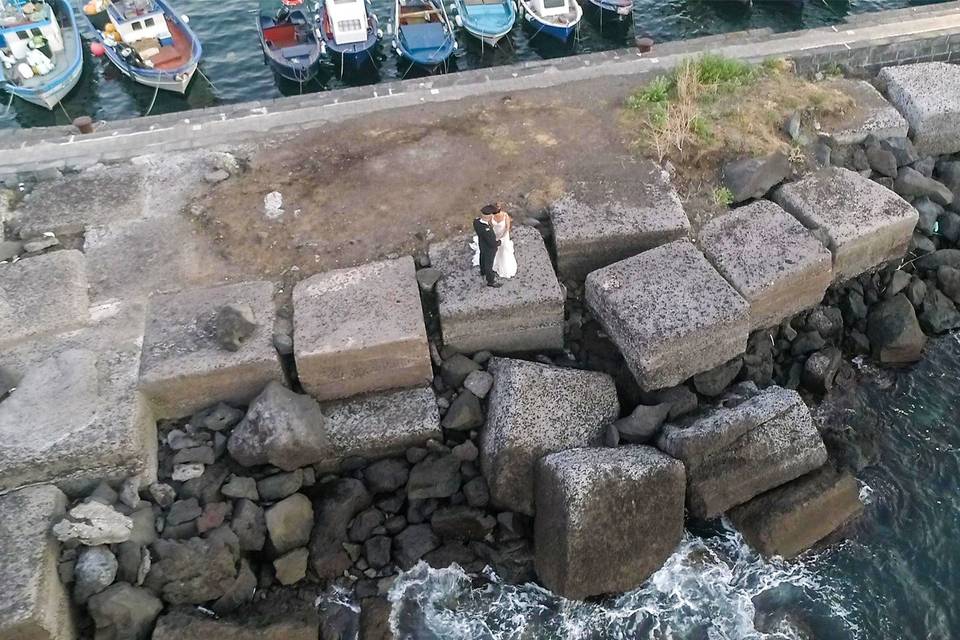 Matrimonio con drone classico