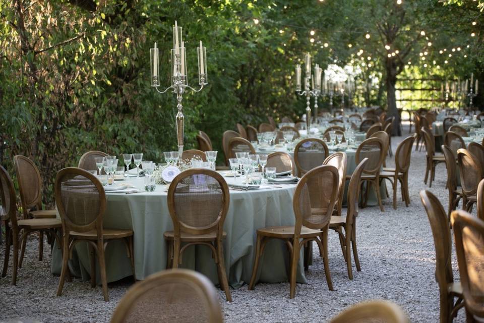 Cena the Forest tavoli tondi