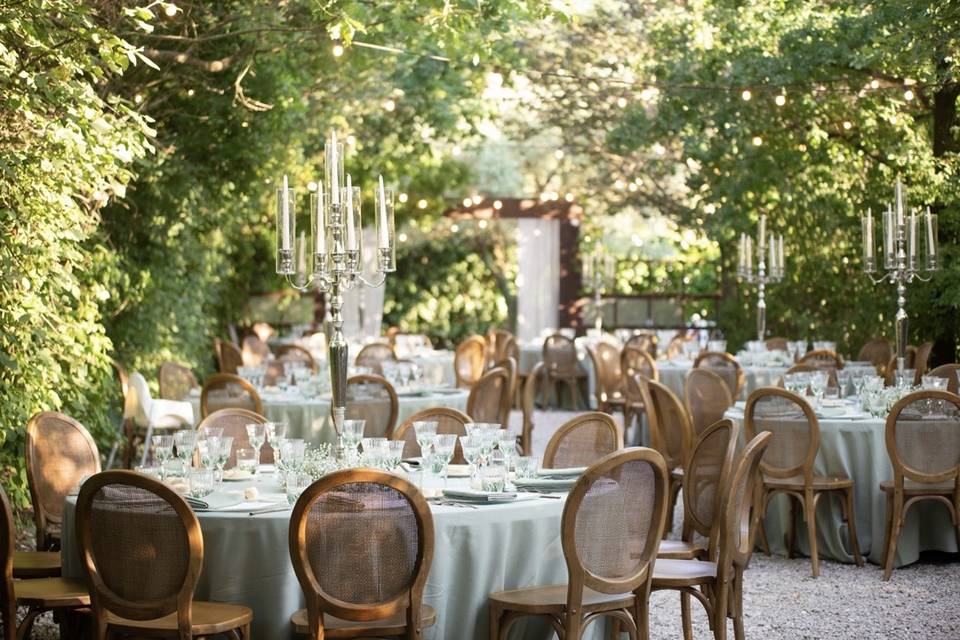 Cena the Forest tavoli tondi