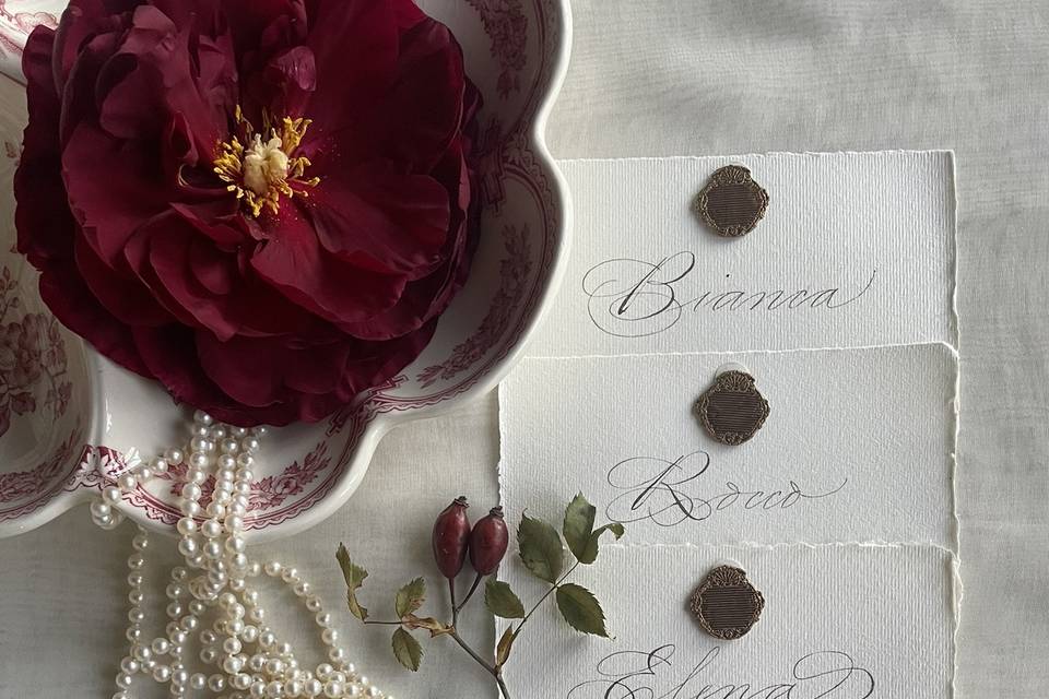 Dettagli flat lay matrimonio
