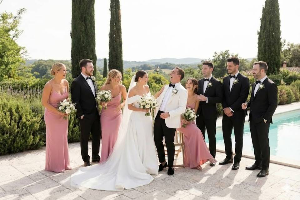 Foto di famiglia sposi