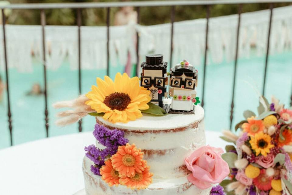 Bouquet e fiori torta