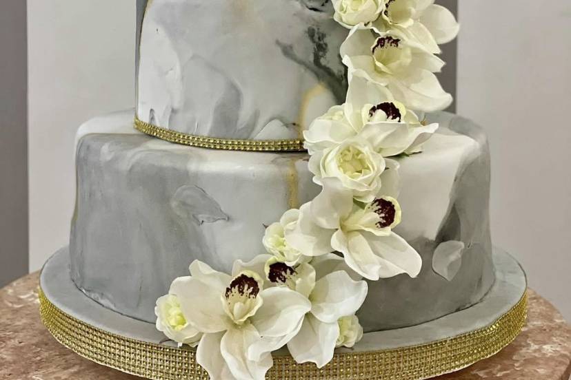 Marble cake e orchidee