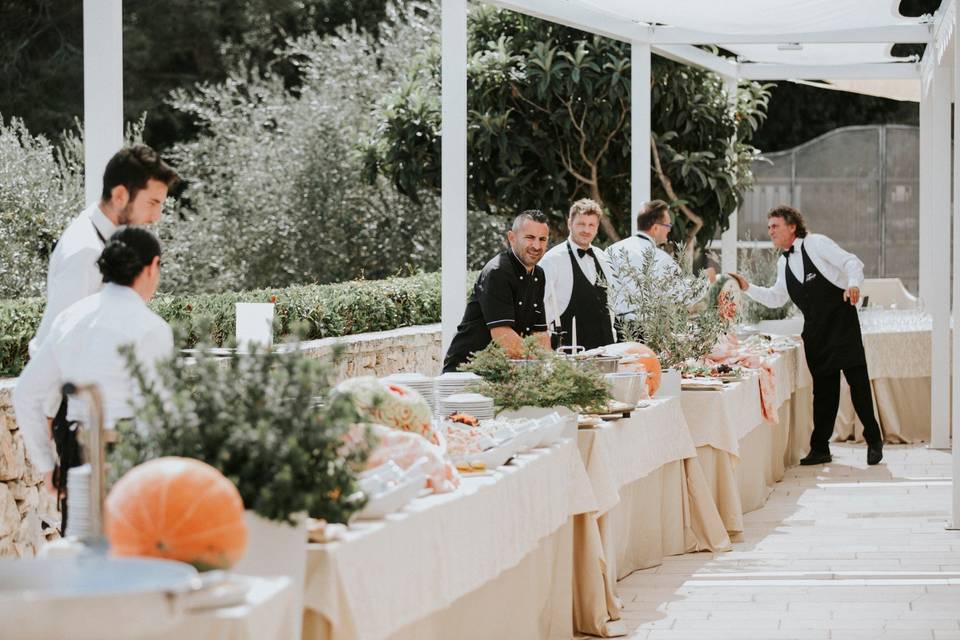 Buffet in giardino