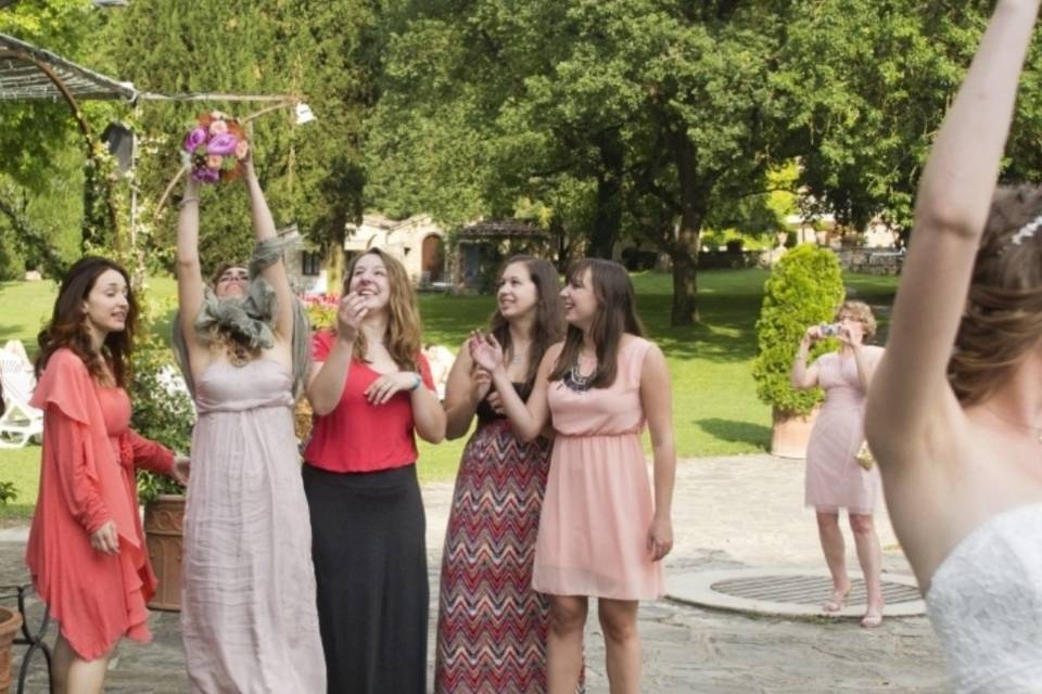 Lancio del bouquet
