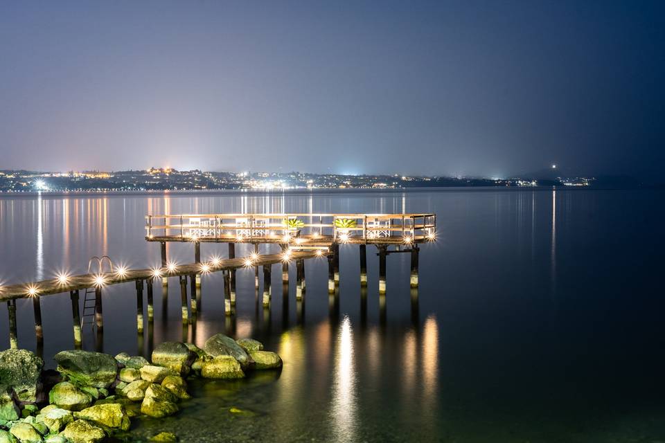 Pontile panorama notturna