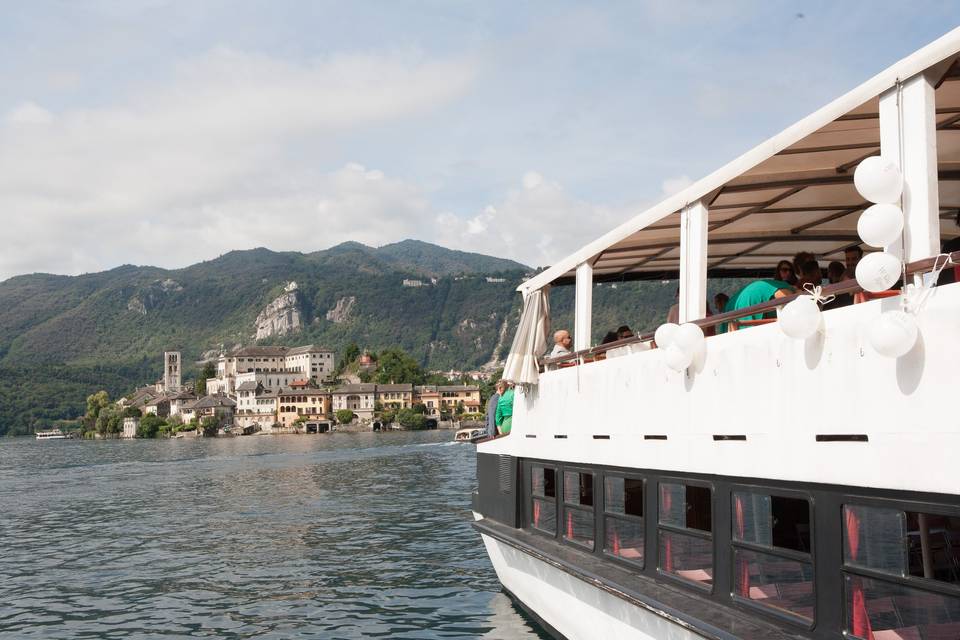 Battello e isola san giulio