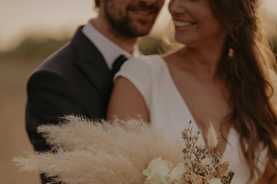 Bouquet fiori secchi e pampa