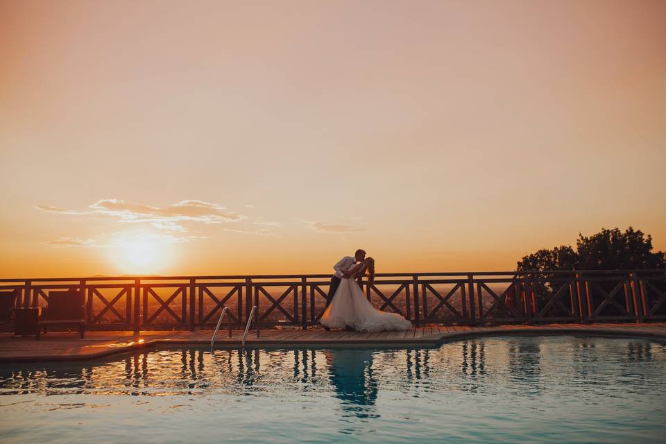 Panorama da terrazza piscina