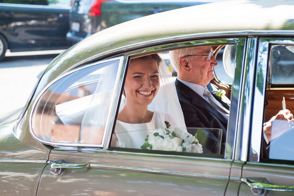 Foto arrivo sposa