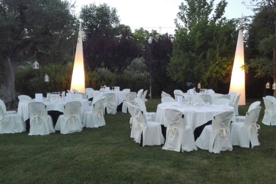 Allestimento in giardino