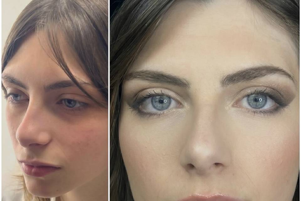 Prima e dopo make-up
