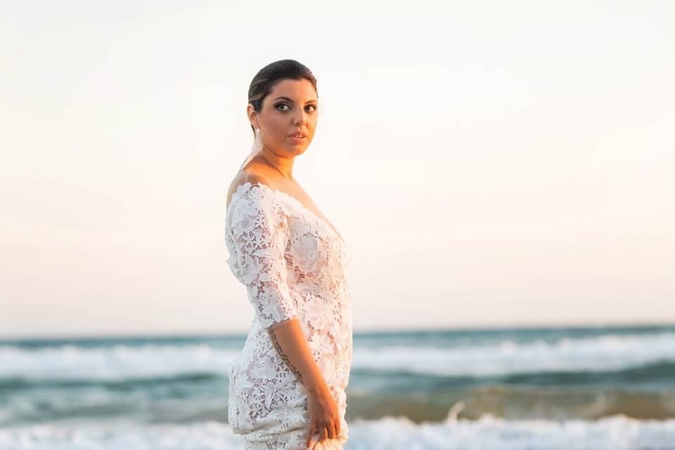 Wedding-sposa in spiaggia