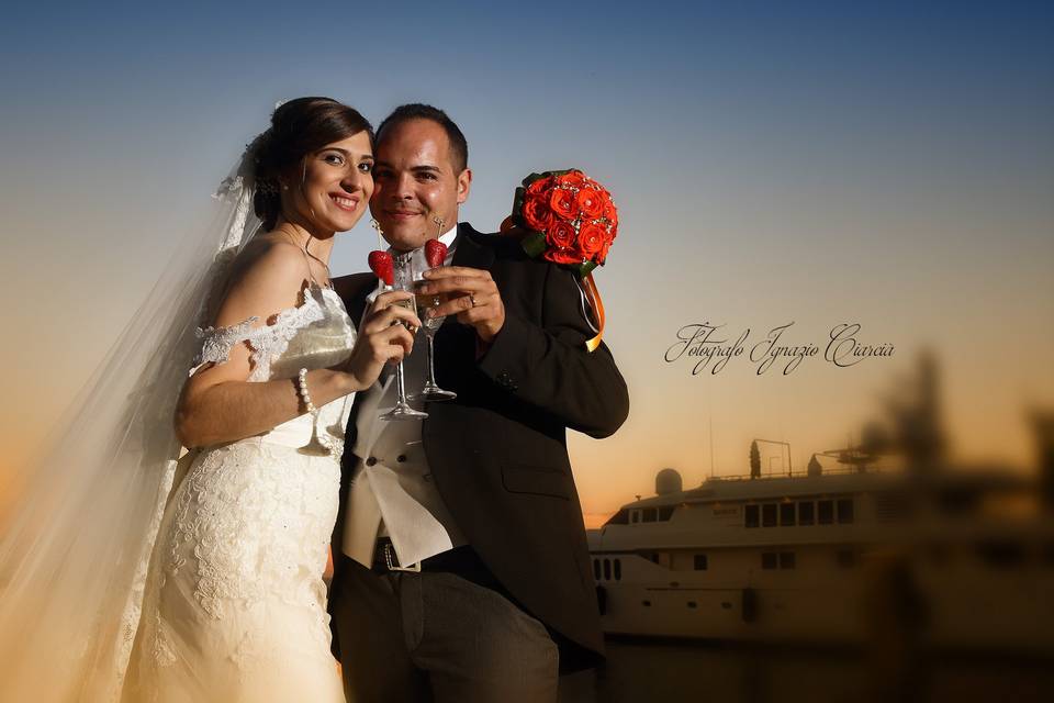 Wedding-brindisi al tramonto