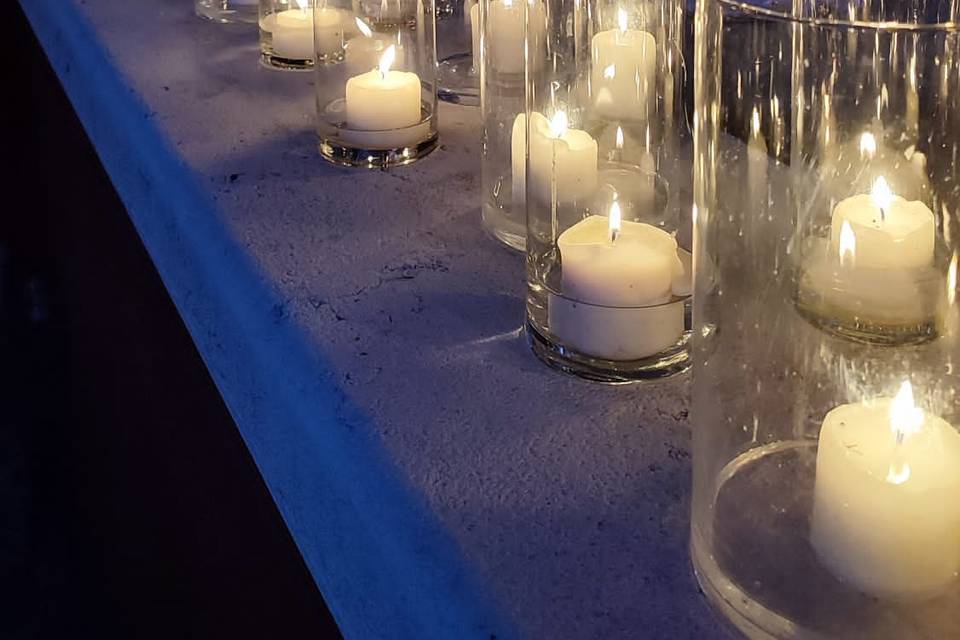 Candles on the terrace