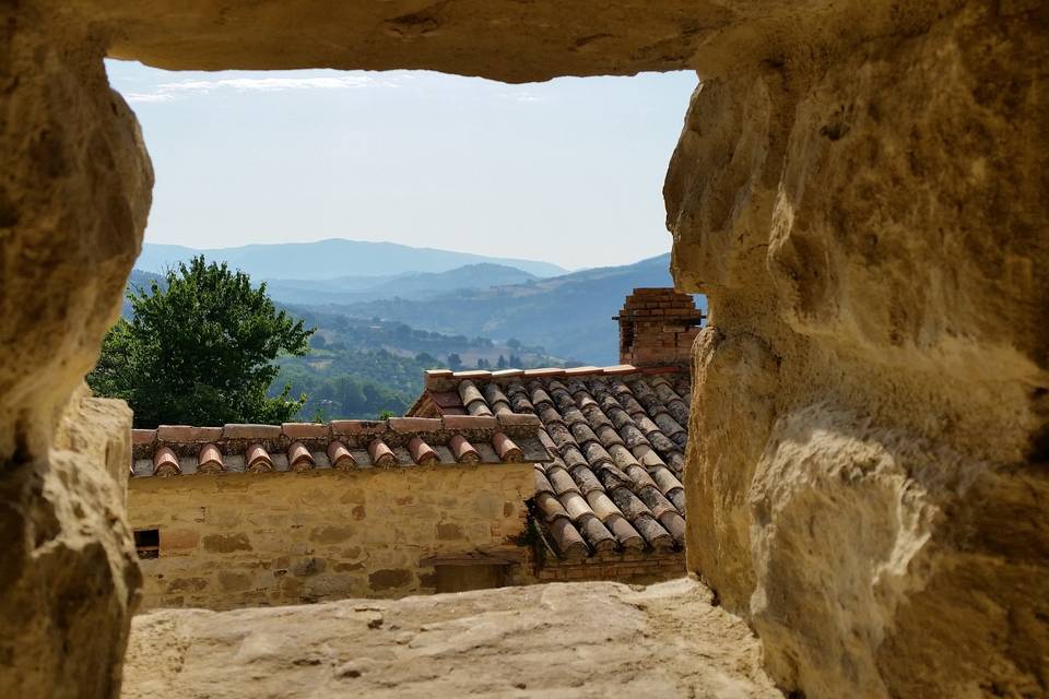 Vista da una delle camere