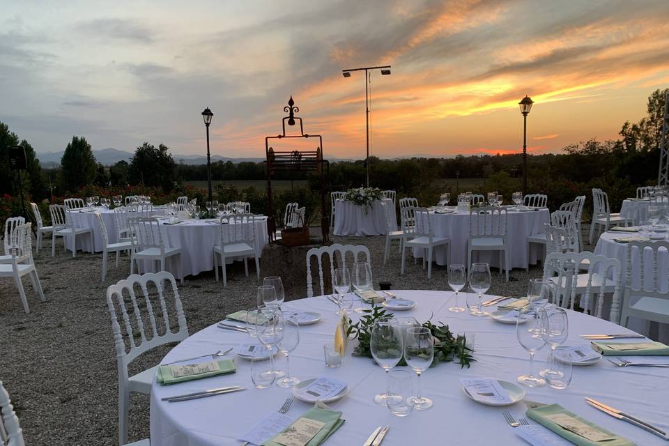 Cena al tramonto