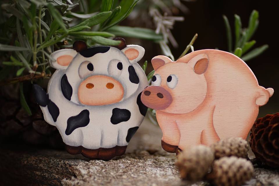 Calamite animaletti legno