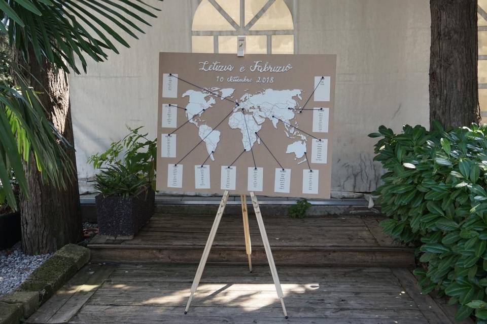 Tableau mariage viaggio shabby