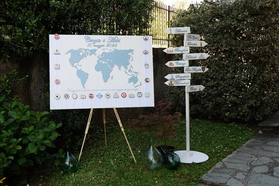 Tableau mariage e palo frecce